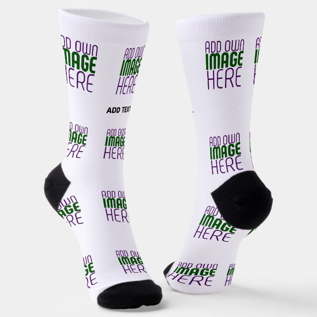 MODERNE BEARBEITUNGSFÄHIGE, EINFACHE WEISSE BILDTE SOCKEN (Gewinkelt)
