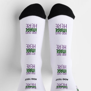 MODERNE BEARBEITUNGSFÄHIGE, EINFACHE WEISSE BILDTE SOCKEN