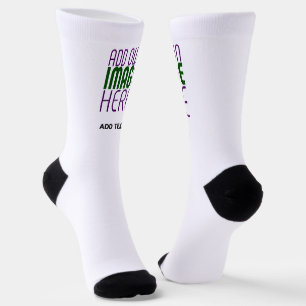 MODERNE BEARBEITUNGSFÄHIGE, EINFACHE WEISSE BILDTE SOCKEN