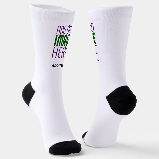 MODERNE BEARBEITUNGSFÄHIGE, EINFACHE WEISSE BILDTE SOCKEN (Gewinkelt)