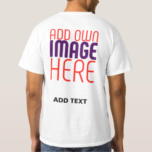 MODERNE BEARBEITUNGSFÄHIGE, EINFACHE WEISSE BILDTE T-Shirt
