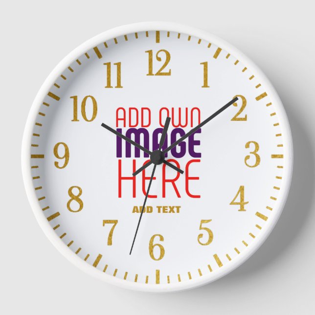MODERNE BEARBEITUNGSFÄHIGE, EINFACHE WEISSE BILDTE UHR (Vorderseite)