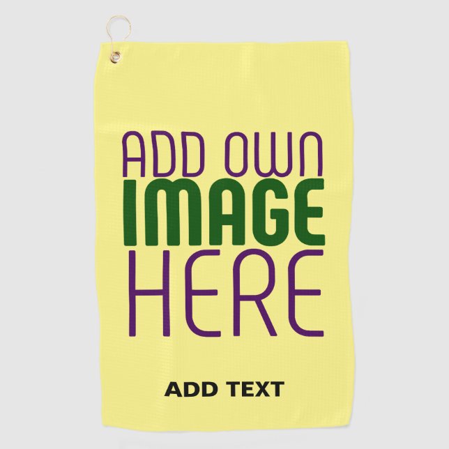 MODERNE BEARBEITUNGSFÄHIGE PASTEL YELLOW IMAGE-TEM GOLFHANDTUCH (Vorderseite)