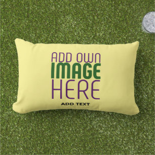 MODERNE BEARBEITUNGSFÄHIGE PASTEL YELLOW IMAGE-TEM KISSEN FÜR DRAUßEN