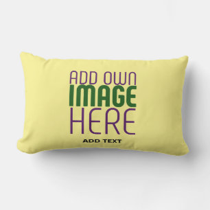 MODERNE BEARBEITUNGSFÄHIGE PASTEL YELLOW IMAGE-TEM KISSEN FÜR DRAUßEN
