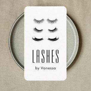Moderne Beauty Lashes Salon Qr Code Business Card Visitenkarte