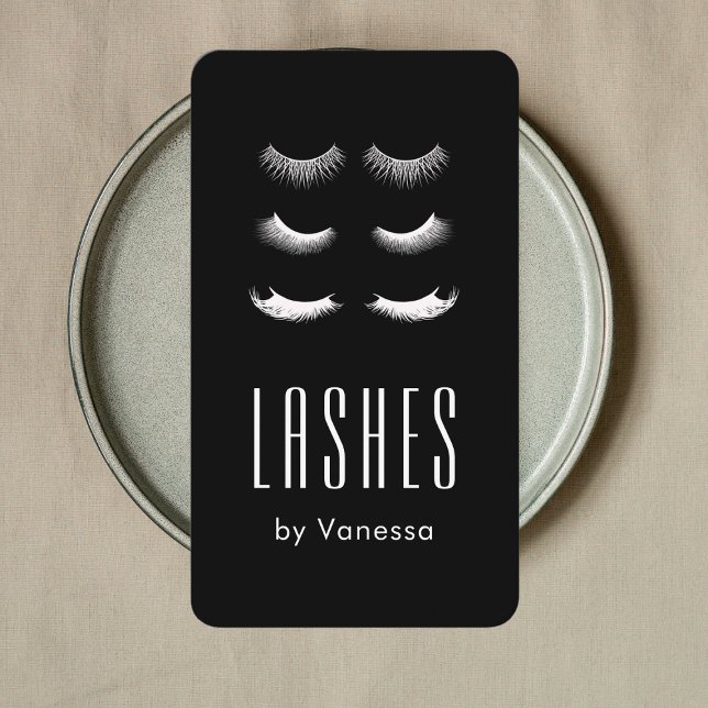 Moderne Beauty Lashes Salon Qr Code Business Card Visitenkarte (Von Creator hochgeladen)