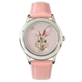Moderne Beauty Pastel Pink Aquarell Lounge Armbanduhr