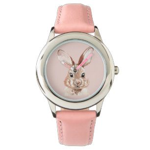 Moderne Beauty Pastel Pink Aquarell Lounge Armbanduhr