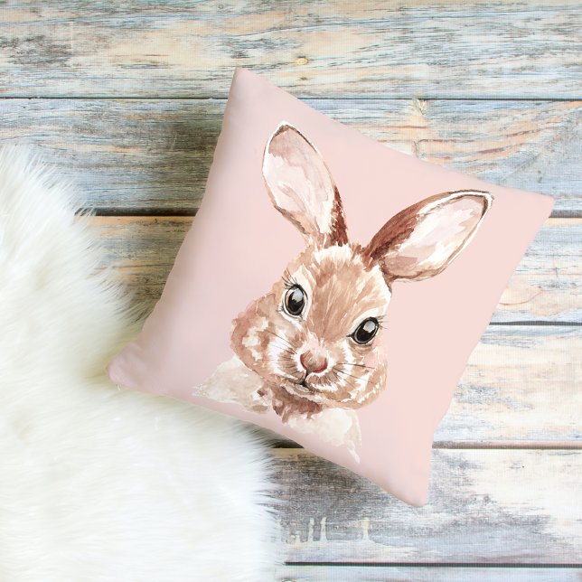 Moderne Beauty Pastel Pink Aquarell Lounge Kissen (Von Creator hochgeladen)