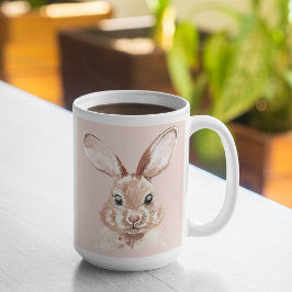 Moderne Beauty Pastel Pink Aquarell Lounge Zweifarbige Tasse