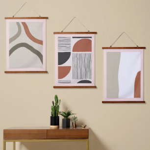 Moderne Beauty Saloon Holz Topped Wall Tapisserie  Wandteppich Mit Holzrahmen