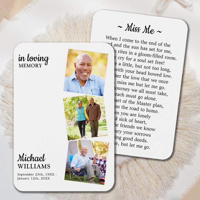 Moderne Beerdigung 3 Foto Seidendenkmal-Gedenkkart (Von Creator hochgeladen)