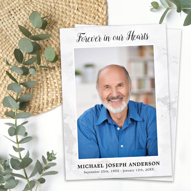 Moderne Beerdigung Beileid Foto Gedenkkarte (Von Creator hochgeladen)