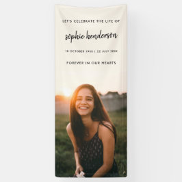 Moderne Beerdigung | Feiern von Foto Banner