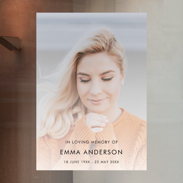 Moderne Beerdigung | Feiern zum großen Foto des Le Fensteraufkleber (Von Creator hochgeladen)