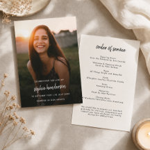 Moderne Beerdigung | Order of Service Life Celebra