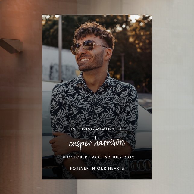 Moderne Beerdigungsdenkmal | Feiern des Lebens Fensteraufkleber (Von Creator hochgeladen)