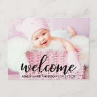 Moderne Begrüßungsankündigung Neuer Baby