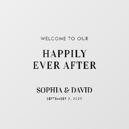 Moderne Begrüßungsschrift Mirror Decal Fensteraufkleber