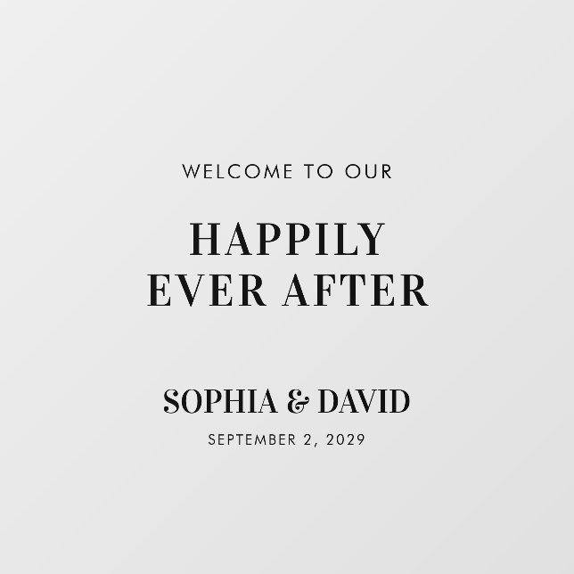 Moderne Begrüßungsschrift Mirror Decal Fensteraufkleber (Blatt)