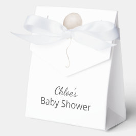 Moderne Beige Ballon Boho Babydusche Geschenkschachtel