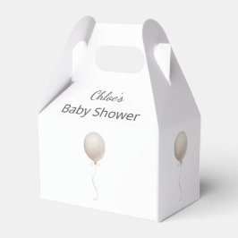 Moderne Beige Ballon Boho Babydusche Geschenkschachtel