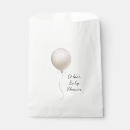 Moderne Beige Ballon Boho Babydusche Geschenktütchen