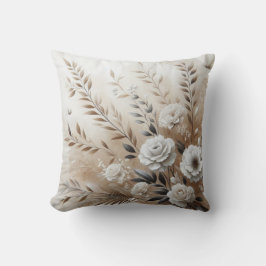 Moderne beige Blume 12 Poster Kissen