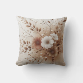 Moderne beige Blume 6 Plakate Kissen