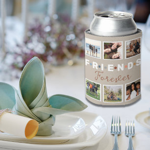 Moderne Beige Freunde für immer FotoCollage Dosenkühler