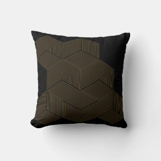 Moderne beige geometrische Honigwaben 3D optische  Kissen
