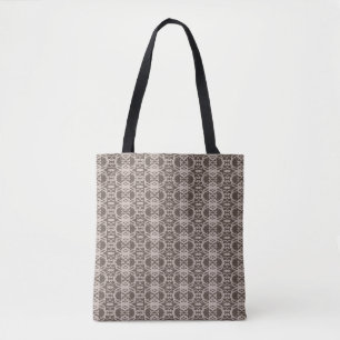 Moderne beige Linienmuster auf brauner Seite Tasche