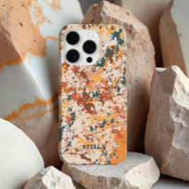 Moderne Beige Orange Camouflage Army Personalisier iPhone 16 Pro Hülle