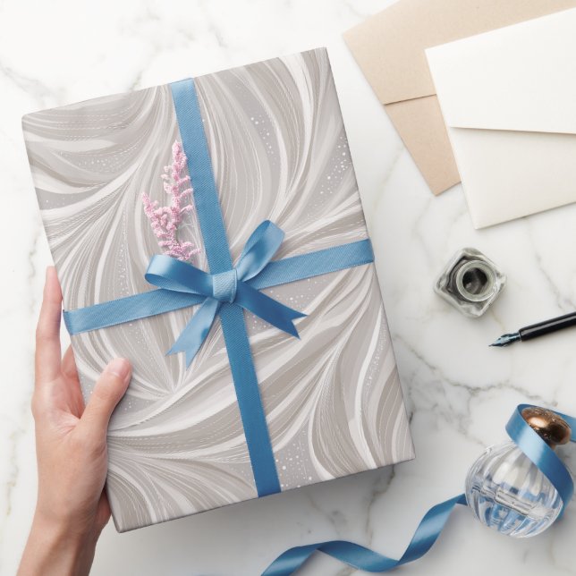 Moderne Beige-Taupe-Soft-Motion-Abstrakte Muster Geschenkpapier (Schenken)