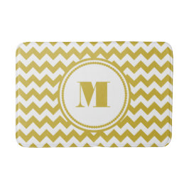 Moderne, beige Zickzack Streifen Badematte