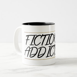 Moderne Belletristik-Süchtiger Schwarz-Gold-Typogr Zweifarbige Tasse