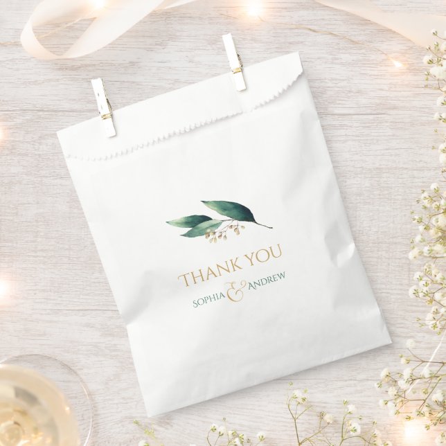 Moderne bemalte botanische Vegetation rustikale Ho Geschenktütchen (Ausgeschnitten)