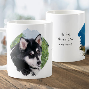 Moderne benutzerdefinierte 2-Foto-Malpinselel-Schl Kaffeetasse