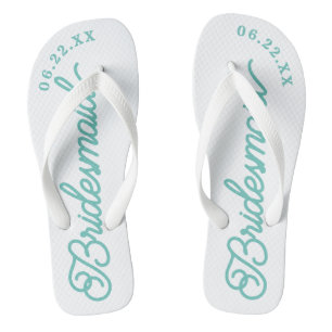 Moderne benutzerdefinierte Brautparty Flip Flops