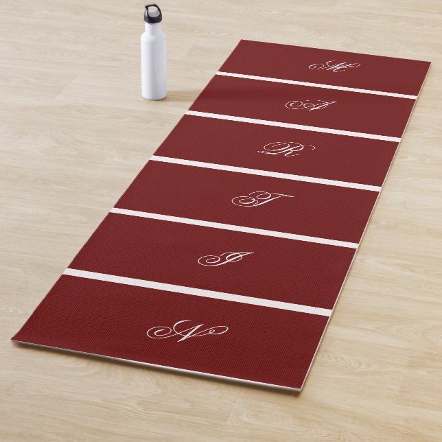 Moderne, benutzerdefinierte dunkelrote Farbe Yogamatte (Beispiel)
