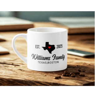 Moderne benutzerdefinierte Familienname Texas Kart Espressotasse