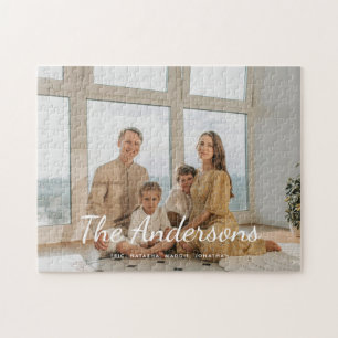 Moderne benutzerdefinierte Foto-Familiennamensschr