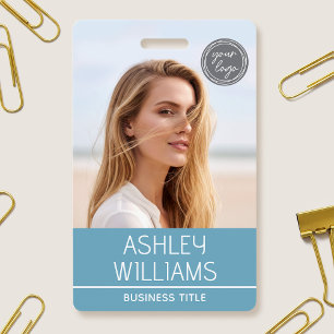 Moderne Benutzerdefinierte Foto-Farb-Logo-Mitarbei Ausweis