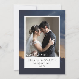 Moderne benutzerdefinierte Foto-Hochzeit mit elega Einladung
