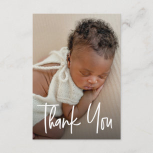 Moderne benutzerdefinierte Foto-Kleine Notiz Baby Dankeskarte