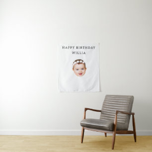 Moderne benutzerdefinierte Geburtstagsfeier person Wandteppich
