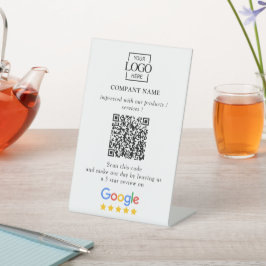 Moderne benutzerdefinierte Google Bewertungen QR-C Sockelschild