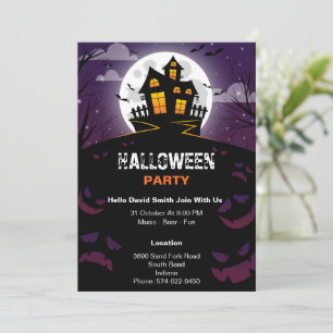 Moderne, benutzerdefinierte Halloween-Einladungska Einladung