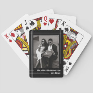 Moderne benutzerdefinierte Hochzeitsfotos mit fett Spielkarten